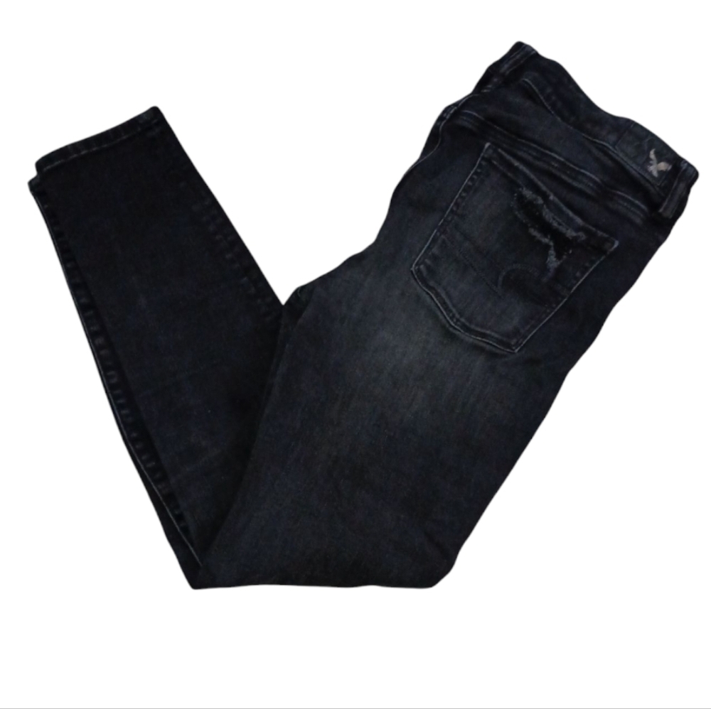 American Eagle Black Hi-Rise Jeggings Size 10